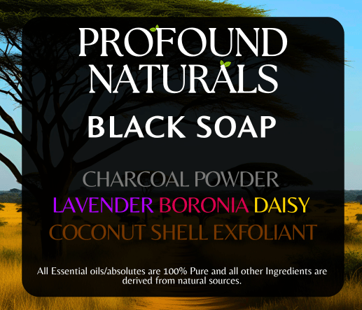 Black Soap - Lavender, Boronia & Daisy 115g - Profound Naturals