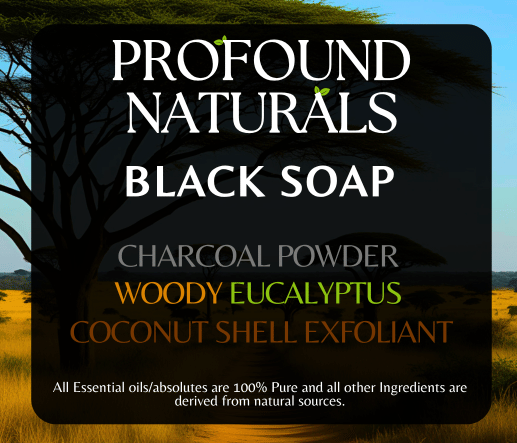 Black Soap - Woody Eucalyptus 115g - Profound Naturals